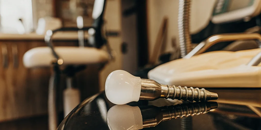 Zirconia all-on-4 dental implant.